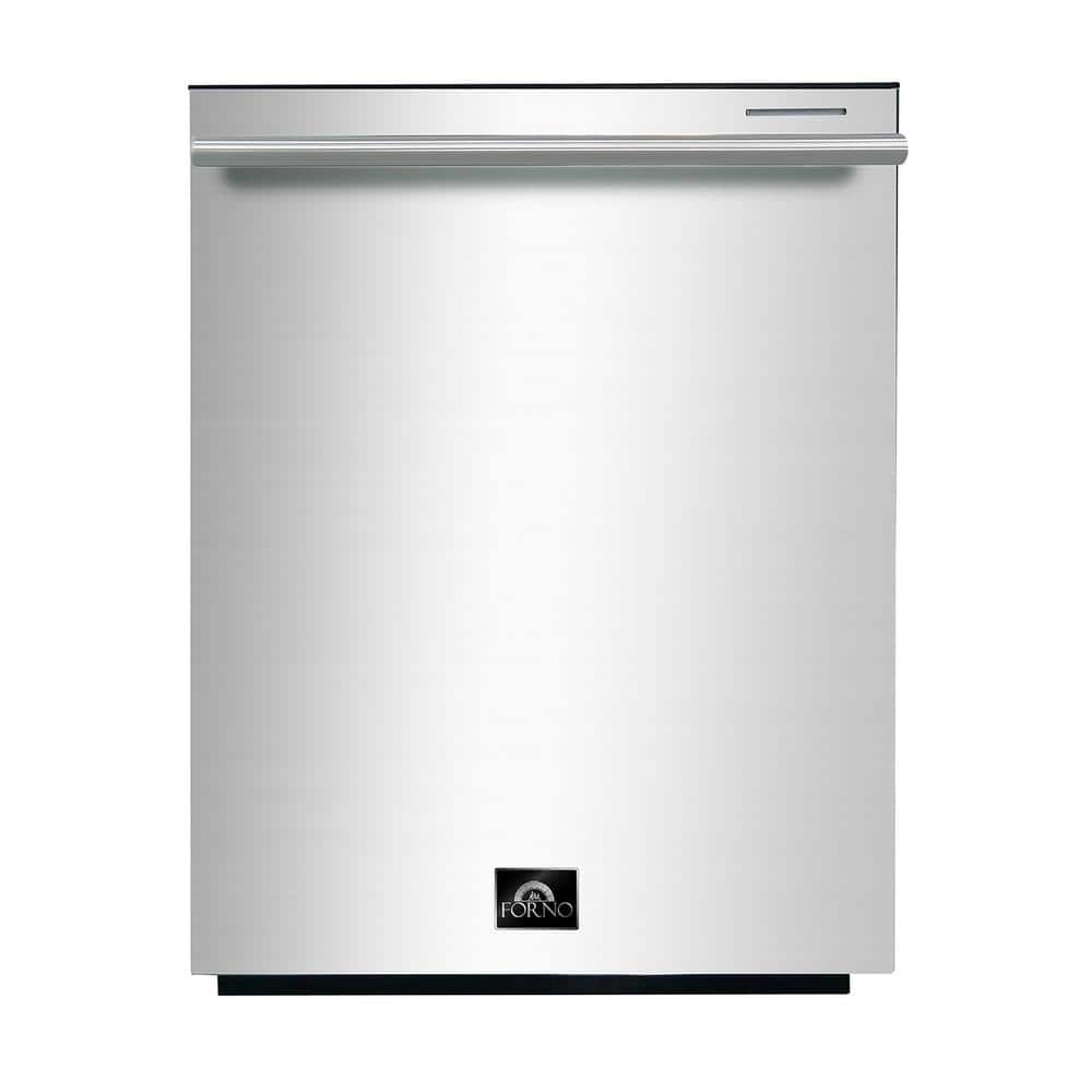 Forno 24 in. in Stainless Steel Pro-Style Built-In Dishwasher with Tall Tub, Silver