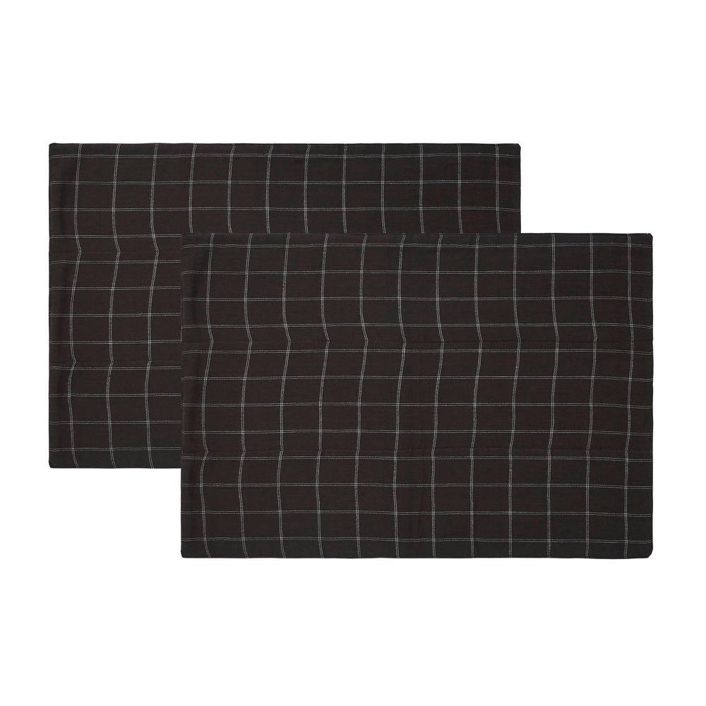 Wyatt Crimson and Plaid Cotton Patchwork Placemats 13x19 Set of 2