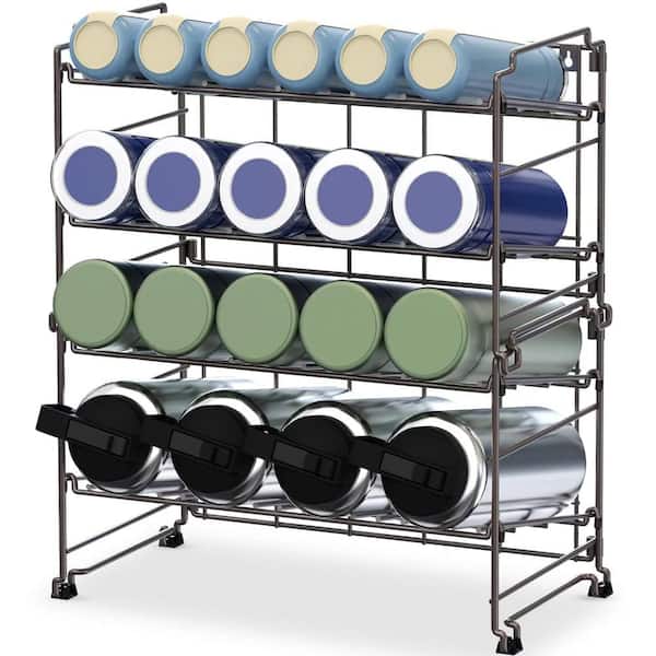 mDesign Stackable Water Bottle Storage Rack for Kitchen Countertops