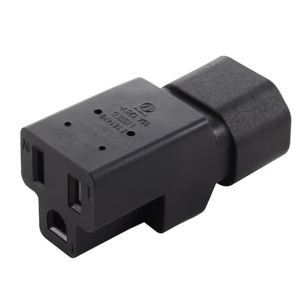 IEC C14/SHEET E to U.S. Household NEMA 5-15R Connector