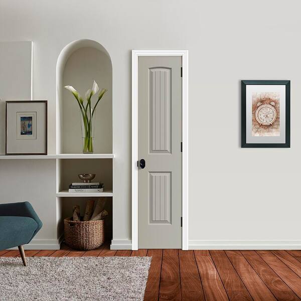 JELD-WEN 18 in. x 80 in. Santa Fe Vanilla Painted Left-Hand Smooth