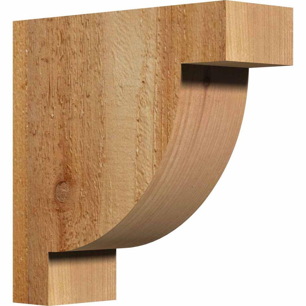 Ekena Millwork 4 in. x 12 in. x 12 in. Western Red Cedar Alpine Rough Sawn Corbel
