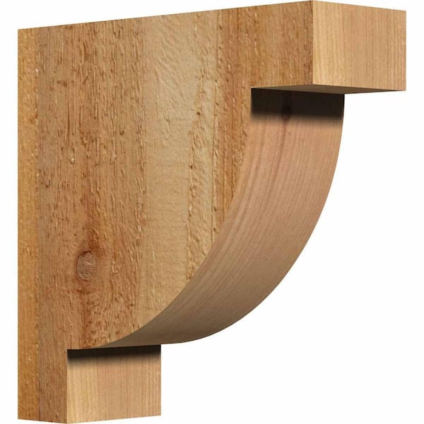 Ekena Millwork 4 in. x 12 in. x 12 in. Western Red Cedar Alpine Rough Sawn Corbel