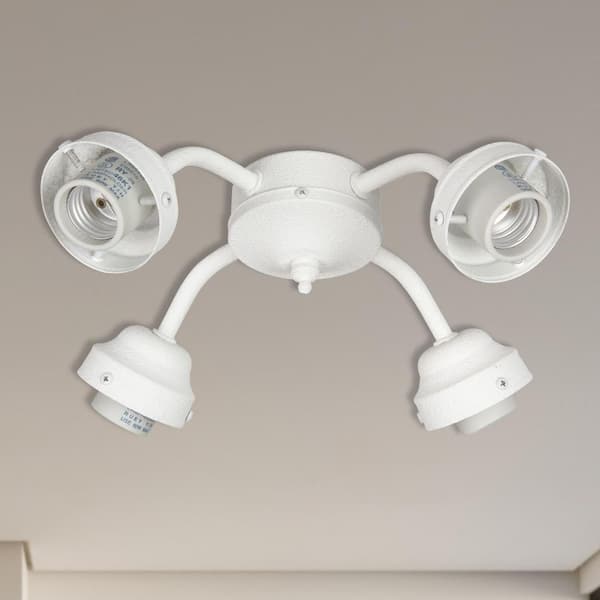 Unity 4-Light Indoor White Finish 3000K Universal LED Ceiling Fan Light Kit