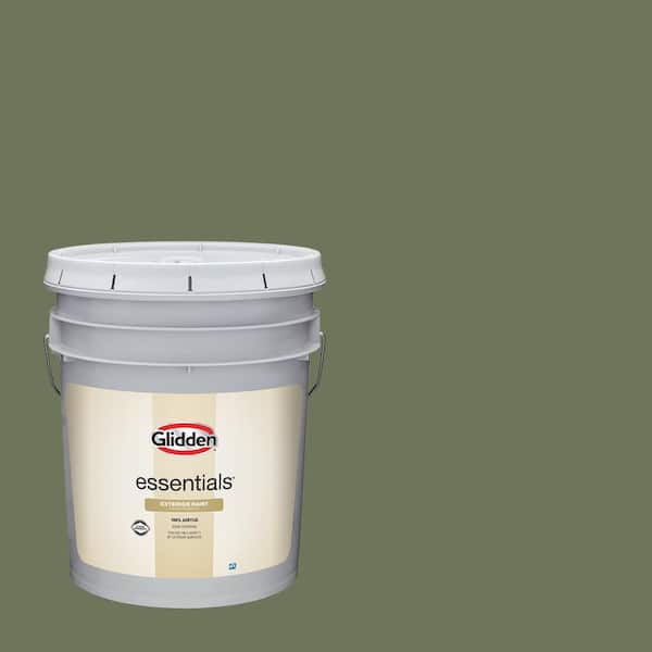 Glidden Essentials 5 gal. PPG1113-7 Olive Green Semi-Gloss