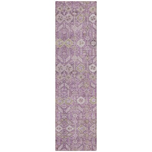 Chantille ACN574 Lavender 2 ft. 3 in. x 7 ft. 6 in. Machine Washable Indoor/Outdoor Geometric Runner Rug
