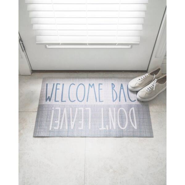 BENISSIMO Welcome Back Handwritten 20 in. x 31.5 in. Door Mat MM-20X32-HWRT  - The Home Depot