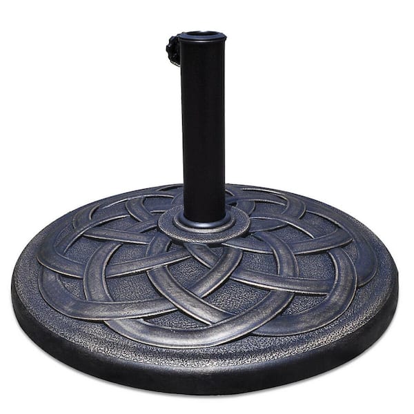 Costway 22 in. 43 lbs. Round Resin Patio Umbrella Base in Bronze