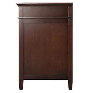 Ashburn 49 in. W x 22 in. D Vanity Cabinet in Mahogany with Engineered Marble Vanity Top in Snowstorm with White Basin