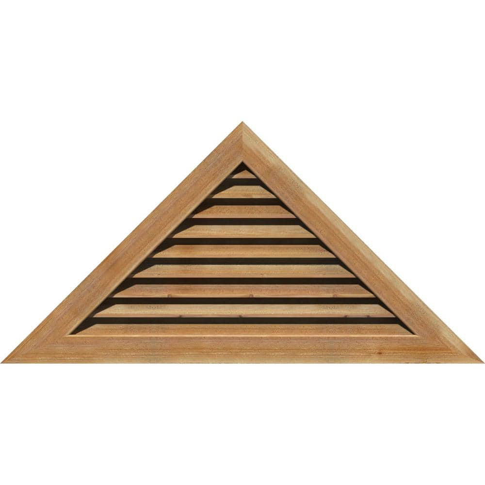 "68.875"" x 31.5"" Triangle Unfinished Rough Sawn Western Red Cedar Wood Gable Louver Vent Functional" price history on PriceWatchPro
