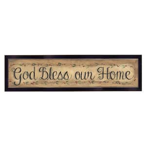 God Bless Our Home by Unknown 1 Piece Framed Graphic Print Home Art Print 6 in. x 20 in. .