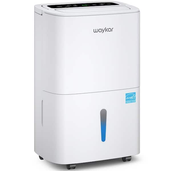waykar 80 pt. Maximum Coverage area 5,000 sq. ft. Bucket Dehumidifier in White