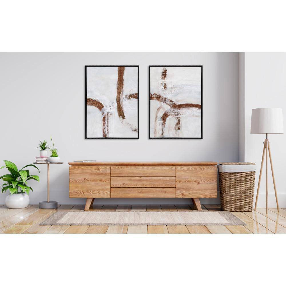 "Sylvie ""Pathways of Time I and II"" by Nikita Jariwala 2 Piece Beaded Black Framed Art Print Set 28 in. x 38 in." price history on PriceWatchPro