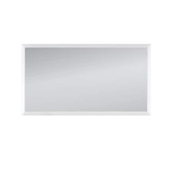 Shaila 55 in. W x 30 in. H Rectangular Metal Framed Wall Bathroom Vanity Mirror White