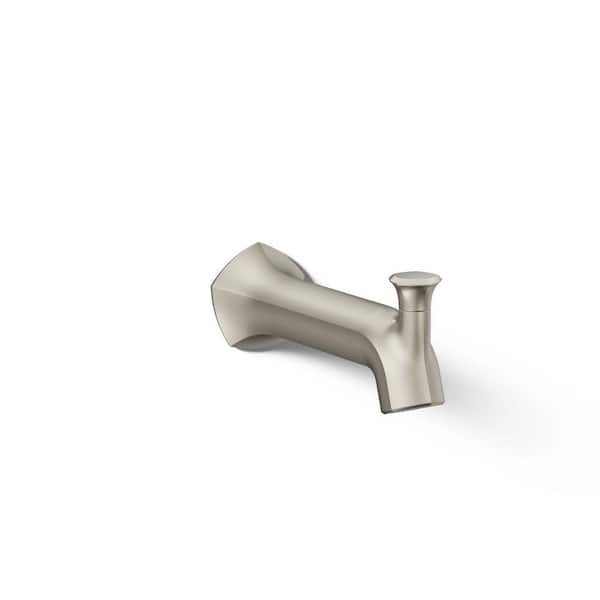 KOHLER Occasion 8 in. Diverter Bath Spout Wall-Mount with Straight Design, Vibrant Brushed Nickel