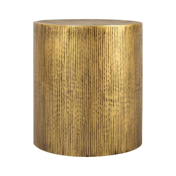 Hailey 20 In Antique Brass Round Metal Accent Table HD 231025623 The   Antique Brass Coffee Tables Hd 231025623 64 600 