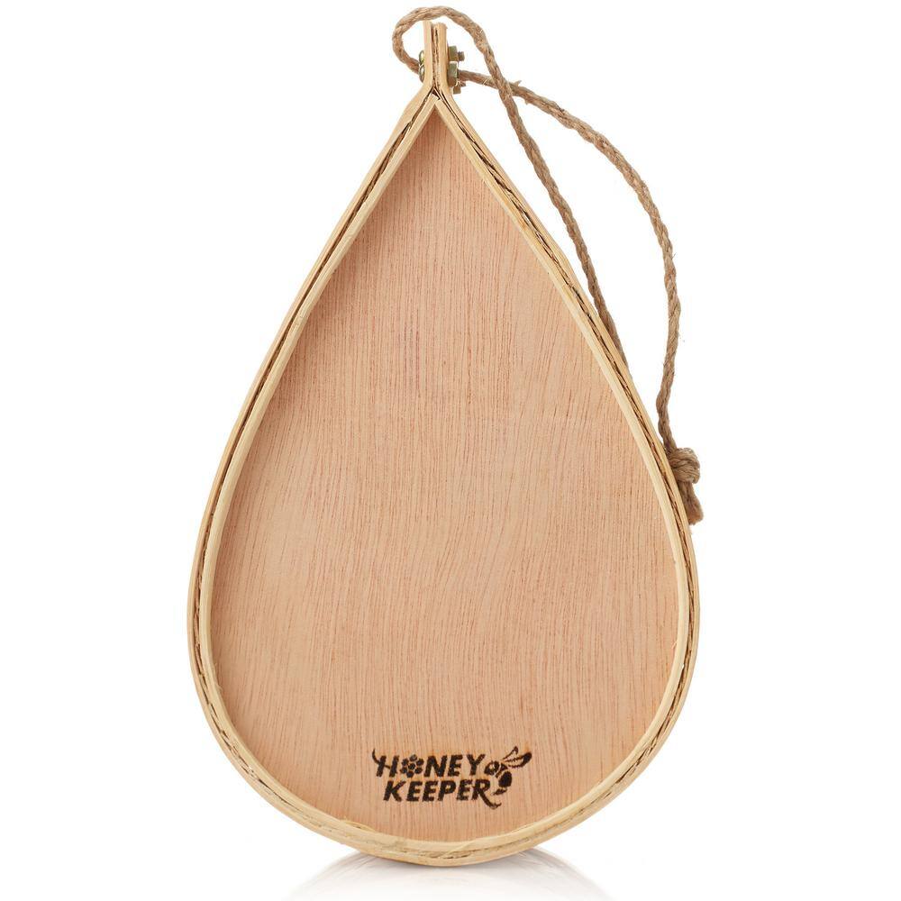 Natural Bamboo Teardrop Mason Bee House with Hanging Rope