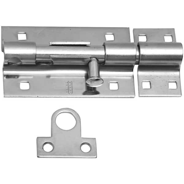 Stanley-National Hardware 8 in. Zinc Plated Barrel Bolt with Screws