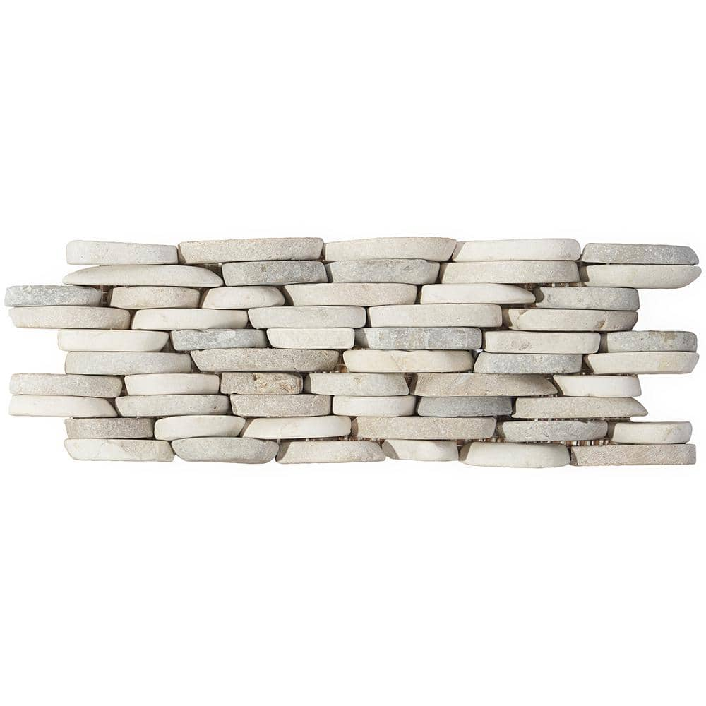 Countryside Light Blend 4 in. x 6 in. Stacked Sliced Mosaic Wall Tile Sample -  Ivy Hill Tile, EXT3RD105021