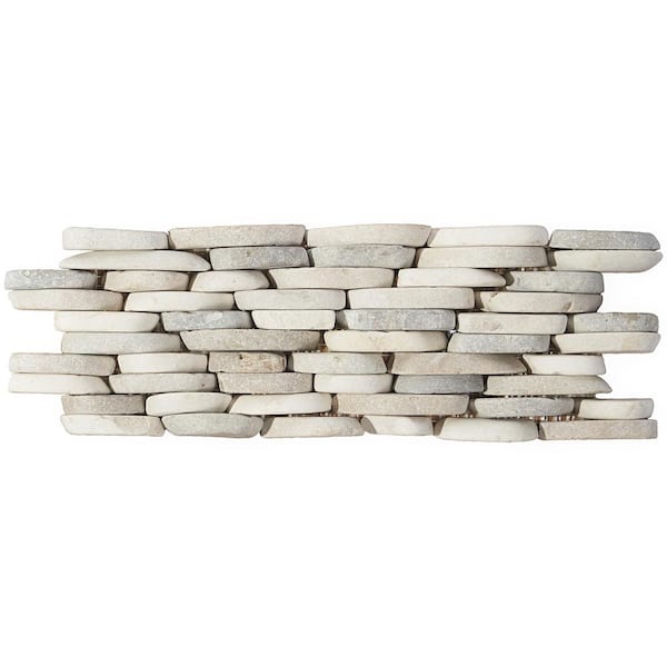 Ivy Hill Tile Countryside Light Blend 4 in. x 6 in. Stacked Sliced Mosaic Wall Tile Sample