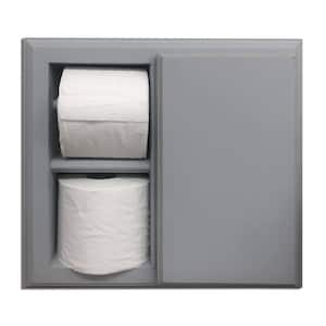 Hawthorn Recessed Double Toilet Paper Holder in Primed Gray