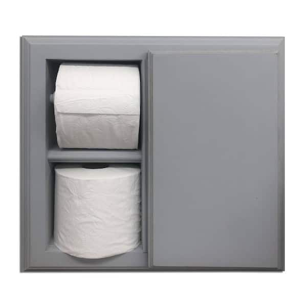 Recessed Toilet Paper Holder with Double Storage Niche