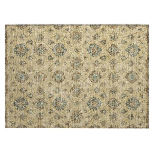 Chantille Machine Washable Indoor/Outdoor Abstract ACN3023 Wheat 3 ft. x 4 ft. Area Rug