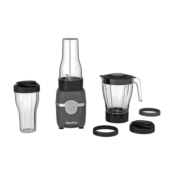 Costway 1000W Portable Blender 6-Blade Smoothie Blender with 12 oz & 24 oz Travel Bottle, Black