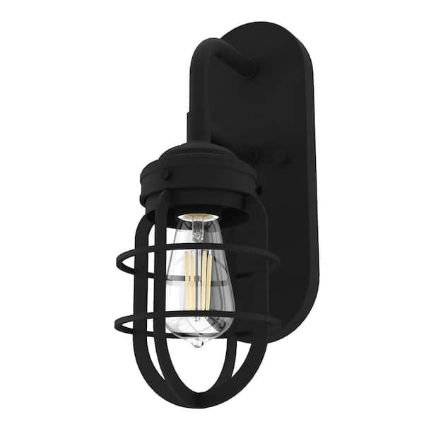 Starklake 1-Light Natural Iron Wall Sconce with Metal Shade Bathroom Light