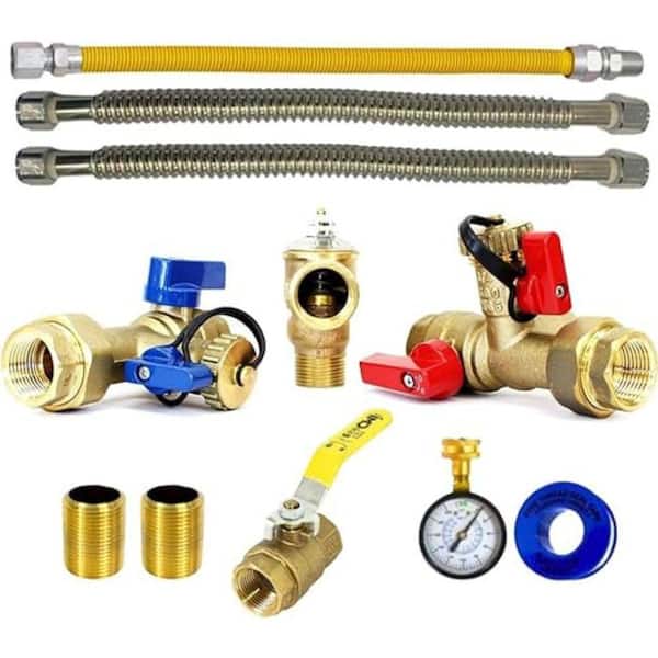 CMI inc 3/4 in. Tankless Water Heater isolation Valve Complete Kit with Ball Valve