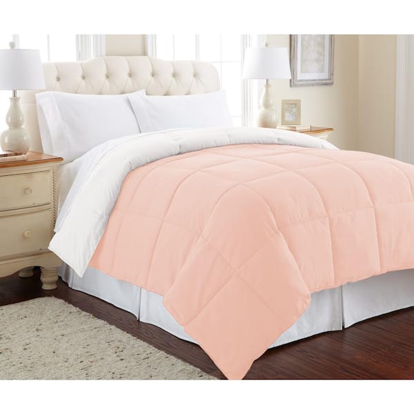 MODERN THREADS Down Alternative Reversible Blush/White King Comforter
