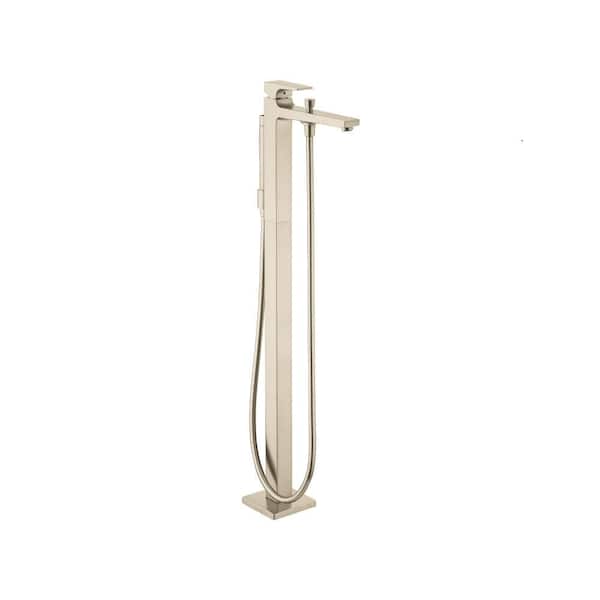 Metropol Single-Handle Freestanding Tub Faucet with Hand Shower in Polished Nickel Valve Not Included