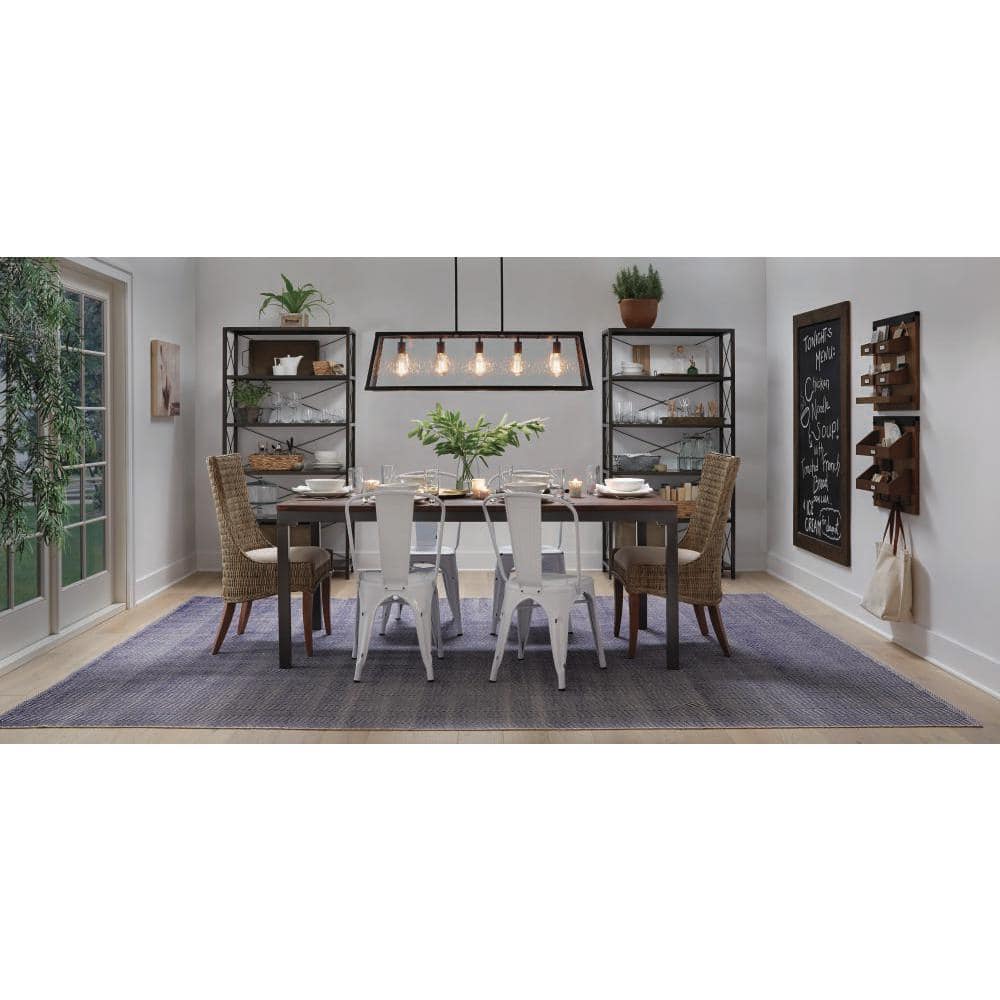 Oil Rubbed Bronze and Crystal 5-Light Island Chandelier
