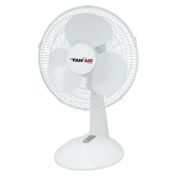 FANFAIR 12 in. 3-Speed Oscillating Desktop Fan