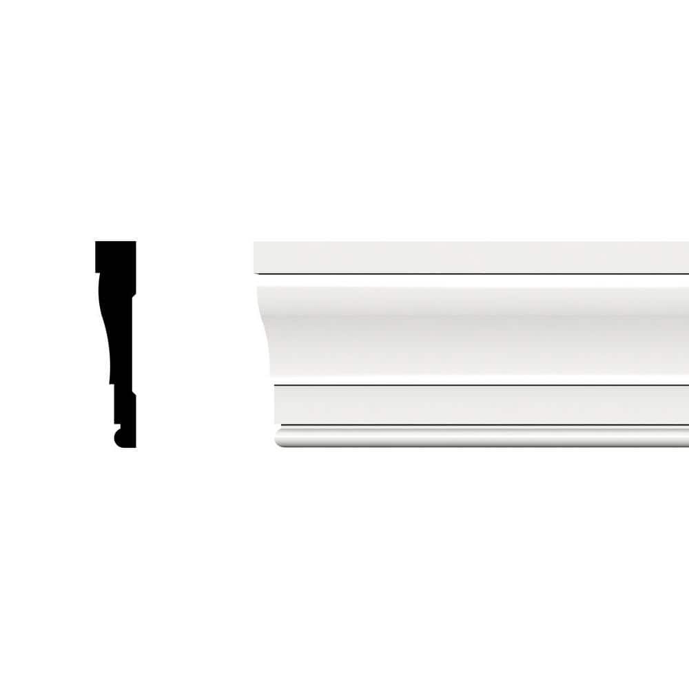 White PVC 96'' Standard Profile Moisture Resistant Casing Moulding