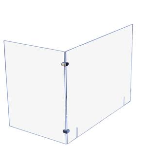 clear freestanding protective acrylic shield