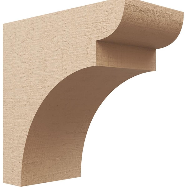 Ekena Millwork Classic Series 1 9 in. x 18 in. x 18 in. Yorktown Rough Cedar Woodgrain Timberthane Polyurethane Corbel in Primed Tan
