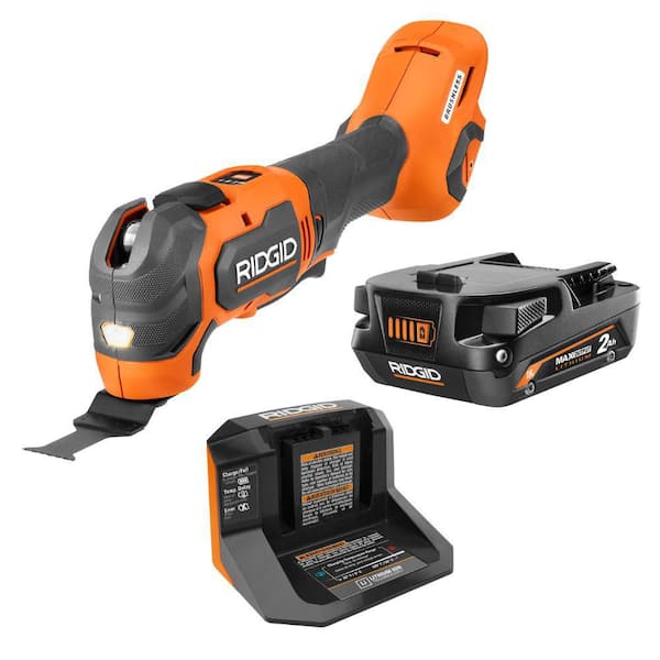 RIDGID 18V Brushless Cordless Oscillating Multi-Tool Kit with 2Ah