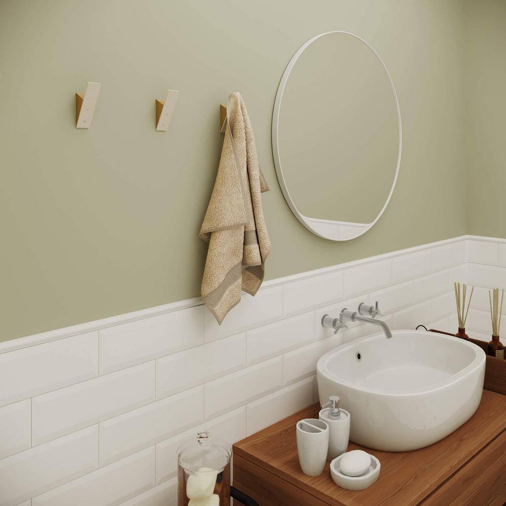 Angel Sar Beech Wood Wall Mounted Coat Rack with White Metal Decorative