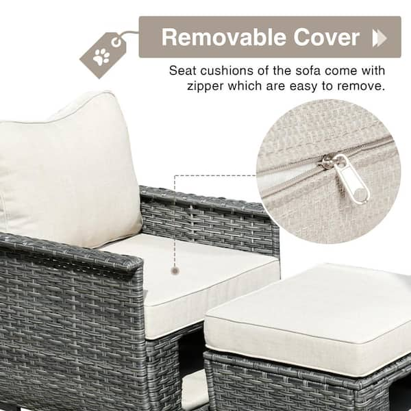 Patio cushions discount with removable covers