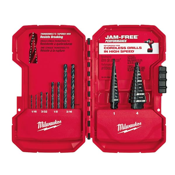 Milwaukee Black Oxide Step Drill Bit Set (10Piece)48899222 The