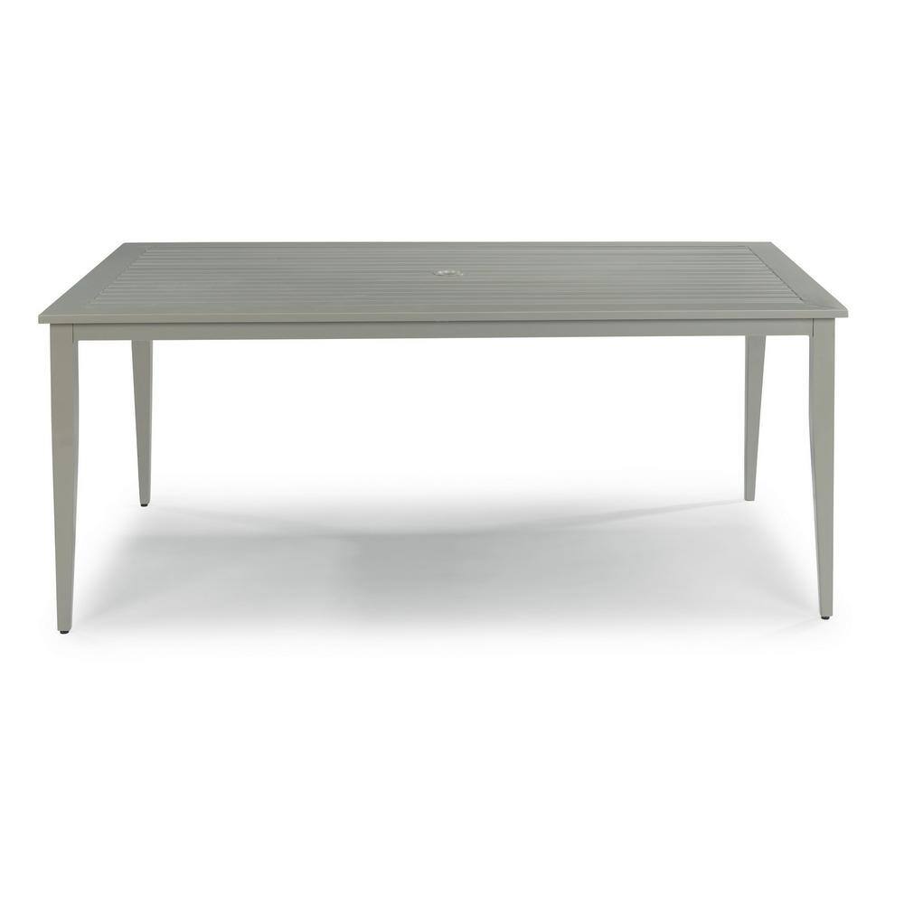 HOMESTYLES Captiva 72 in. Charcoal Gray Cast Aluminum Rectangular