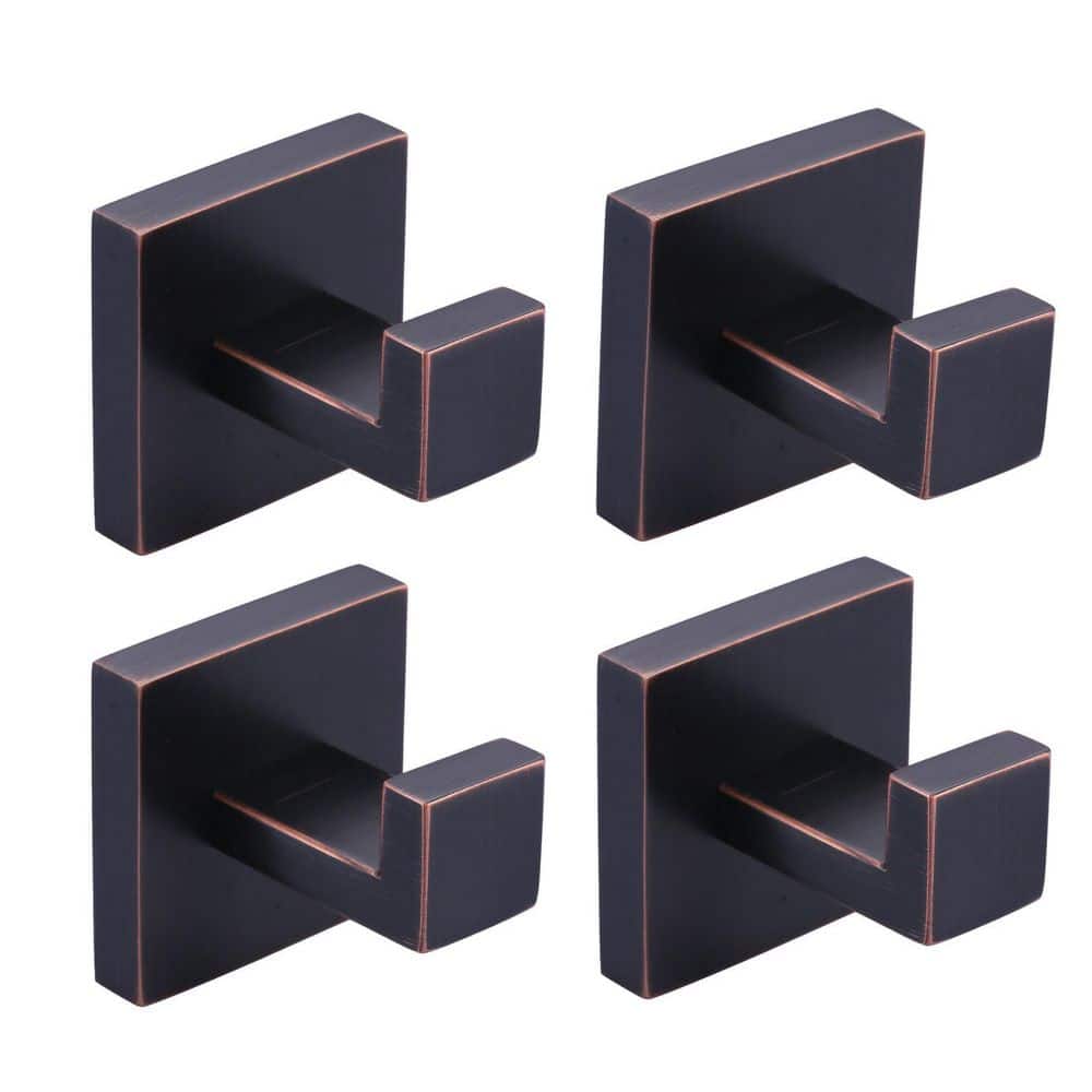 Stainless Steel Single J-Hook Robe/Towel Hook in Oil Rubbed Bronze 4-Pack price history on PriceWatchPro
