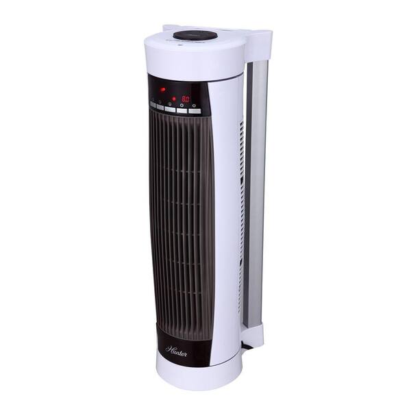 Hunter 1500-Watt Oscillating Digital Ceramic Heater with Remote Control