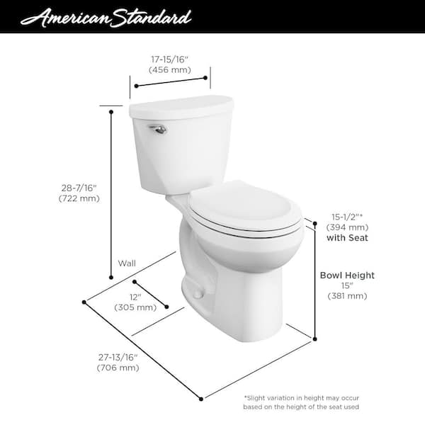 Reliant Two-Piece 1.28 GPF Single Flush Round Standard Height Toilet with Slow-Close Seat in White