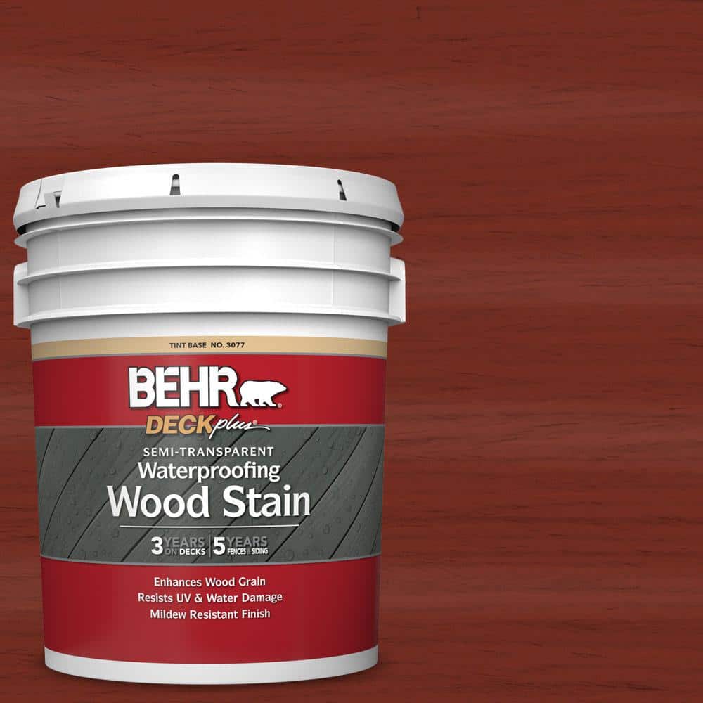 5 gal. #ST-330 Redwood Semi-Transparent Waterproofing Exterior Wood Stain