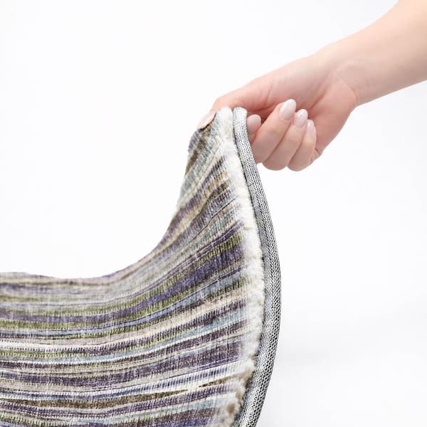 Dream Shag Premium Machine Washable Abstract ADS31 Plum 10 ft. x 14 ft. Area Rug