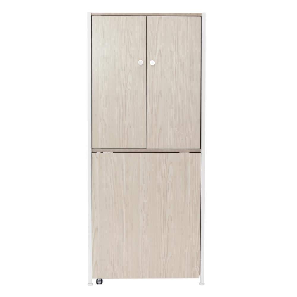 Sew Ready Armoire 585 In H X 245 In W X 12 In D Mdf Craft Or Home Office Storage Cabinet With Fold Out Table