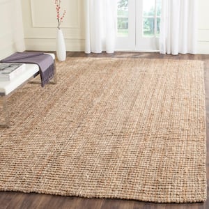 Natural Fiber Beige 10 ft. x 10 ft. Square Solid Area Rug