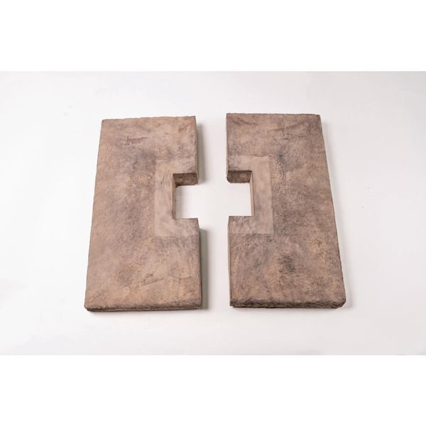 Walnut Peaked Split Column CapStone 18 in. x 18 in. for 4x4 Post